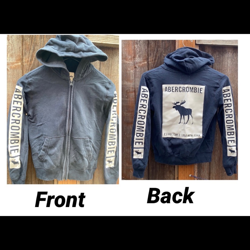 ABERCROMBIE KIDS BOYS LOGO TAPE HOODIE